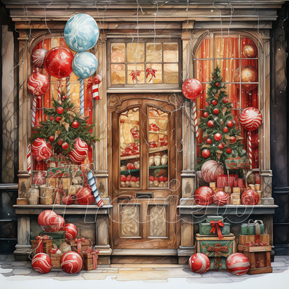 Christmas Candy Shop Watercolor Digital Download