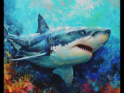 Shark Marine Life Frame TV Art Wallpaper