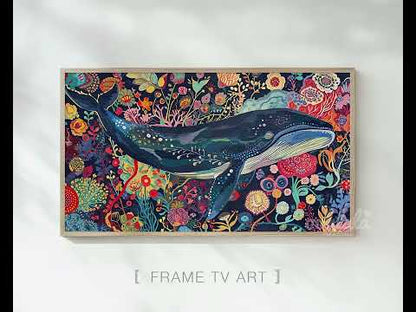 Whale Artistic Painting Frame TV Art Wallpaper