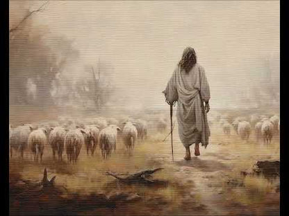 Shepherd Of Sheep Christian Frame TV Art Painting Wallpaper
