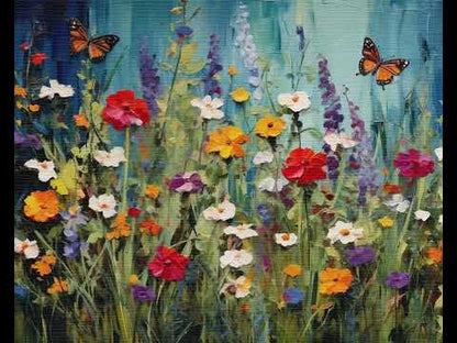 Wildflowers Impressionist Painting Frame TV Art, Wallpaper