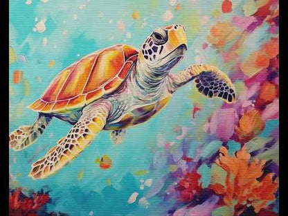 Sea Turtle Marine Life Frame TV Art Wallpaper