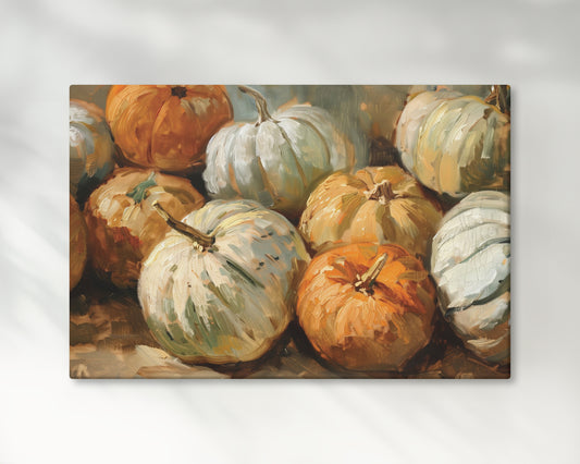 Autumn Pumpkins Oil Painting – Canvas Wall Art