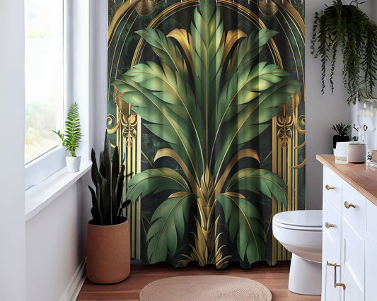 Tropical Palm Tree Bathtub Shower Curtain, Home Decor