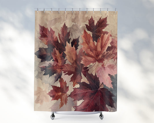 Fall Maple Leaves Shower Curtain