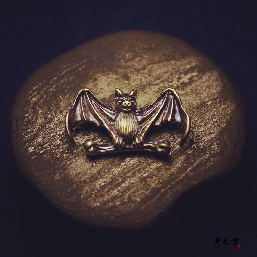 Silver Bat Charm Pendant Gothic Halloween Gift