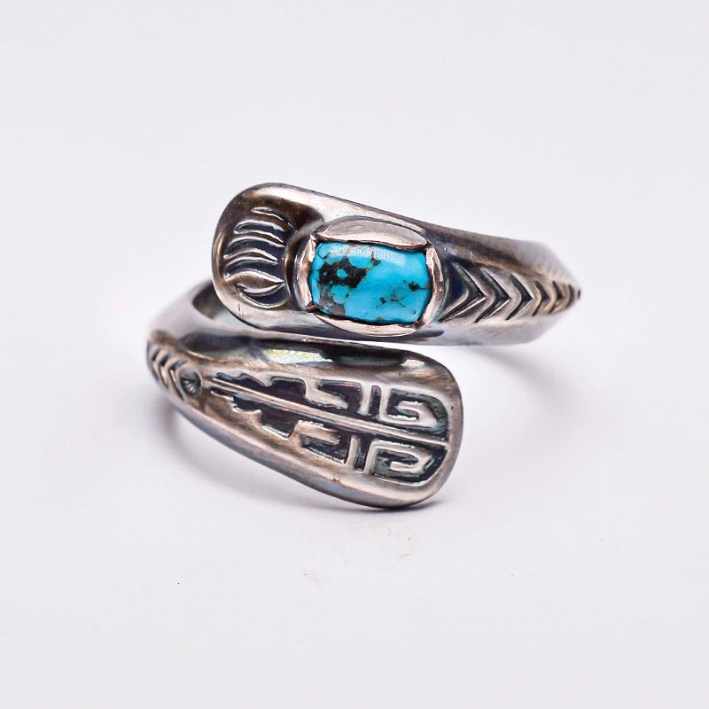 Bear Claw Totem Gemstone Silver Boho Chic Couple Rings