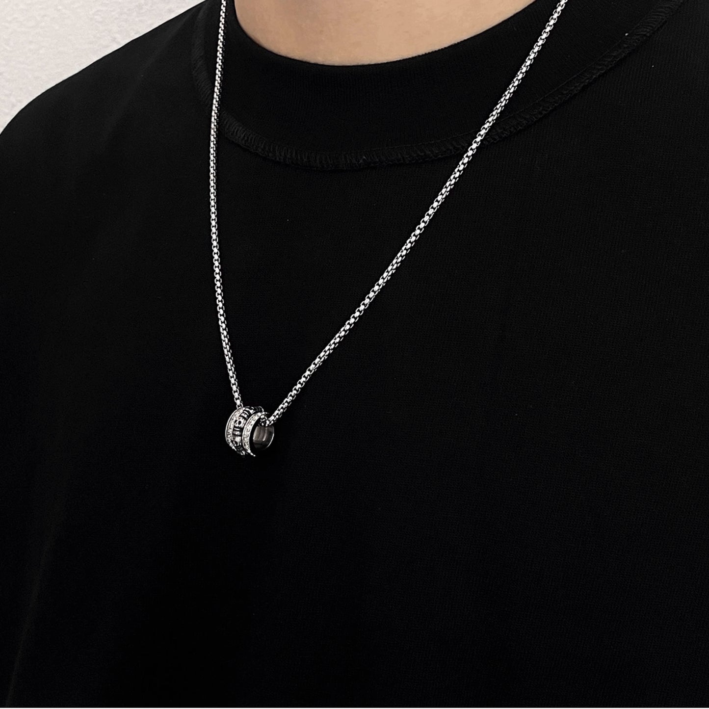 Skull CZ Tube Necklace