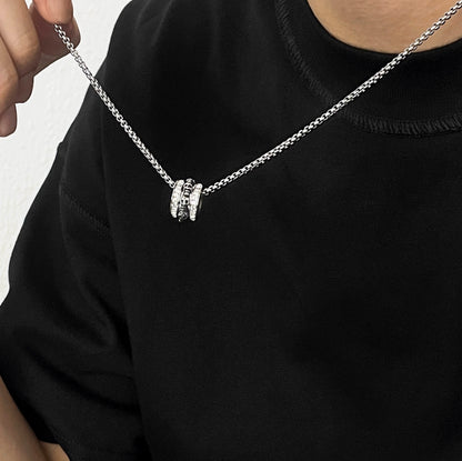 Skull CZ Tube Necklace