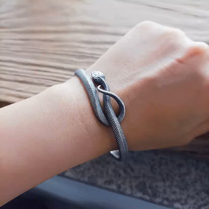 Snake Bangle Bracelet Handmade Solid Sterling Silver