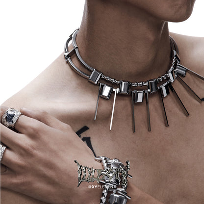 Blade Runner Stainless Steel Choker Necklace