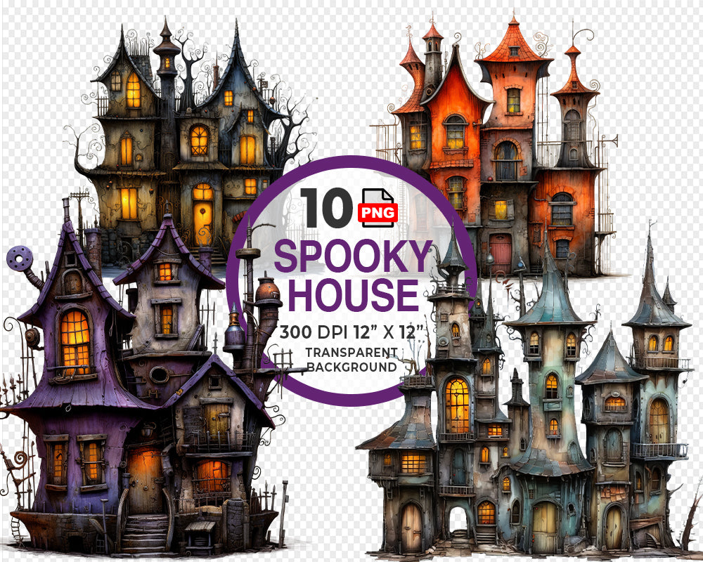 Whimsical Spooky Houses, Halloween Haunted House