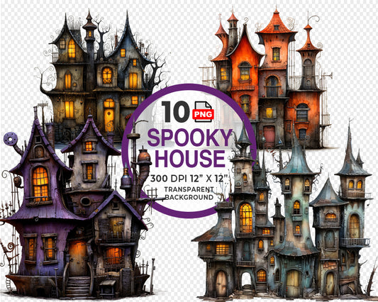 Whimsical Spooky Houses, Halloween Haunted House