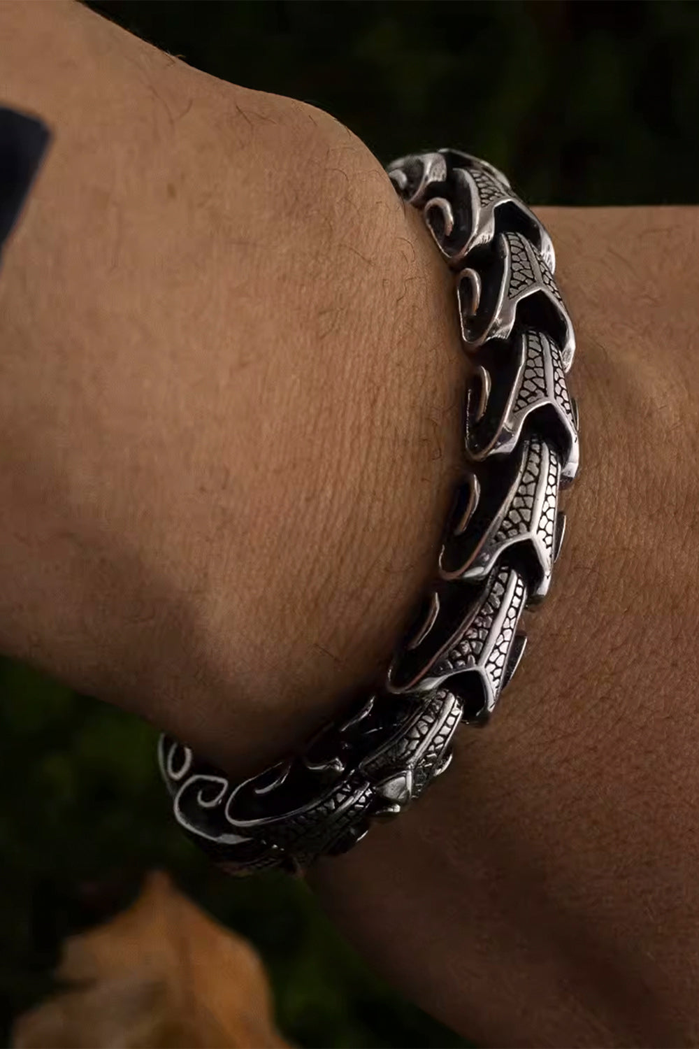 Jörmungandr Viking Dragon Scales Link Bracelet Norse Mythology – XY ELEMENT