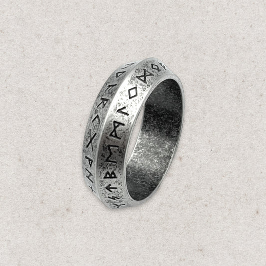 Minimalist Viking Runes Ring