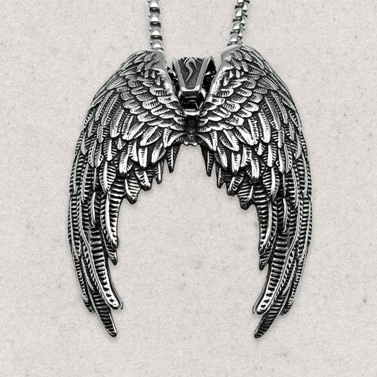 Guardian Angel Wings Pendant Necklace