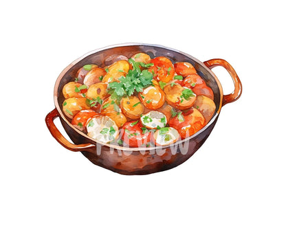 Watercolor Stew Clipart