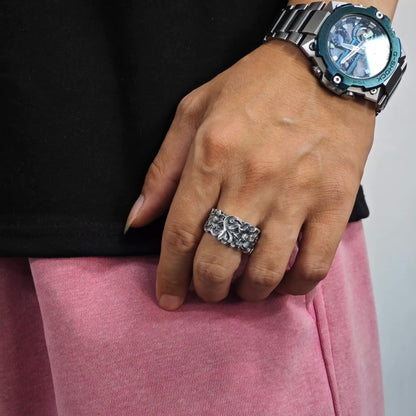 Handcrafted Sterling Silver Sunflower Ring