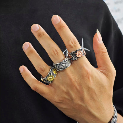 Handcrafted Sterling Silver Sunflower Ring