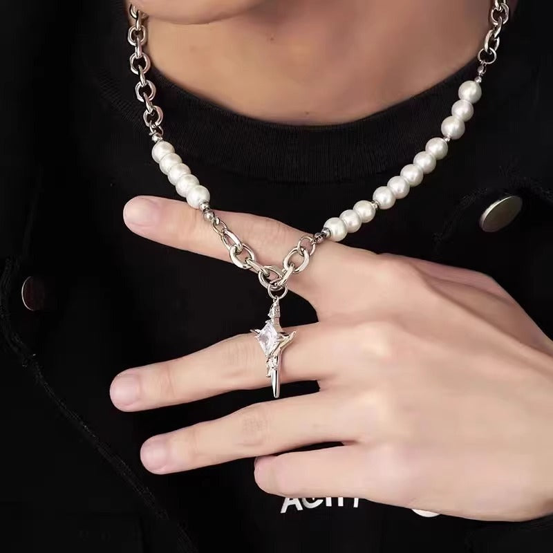 Multi-Layered Necklace Street Wear TikTok, IG, Kpop Jewelry