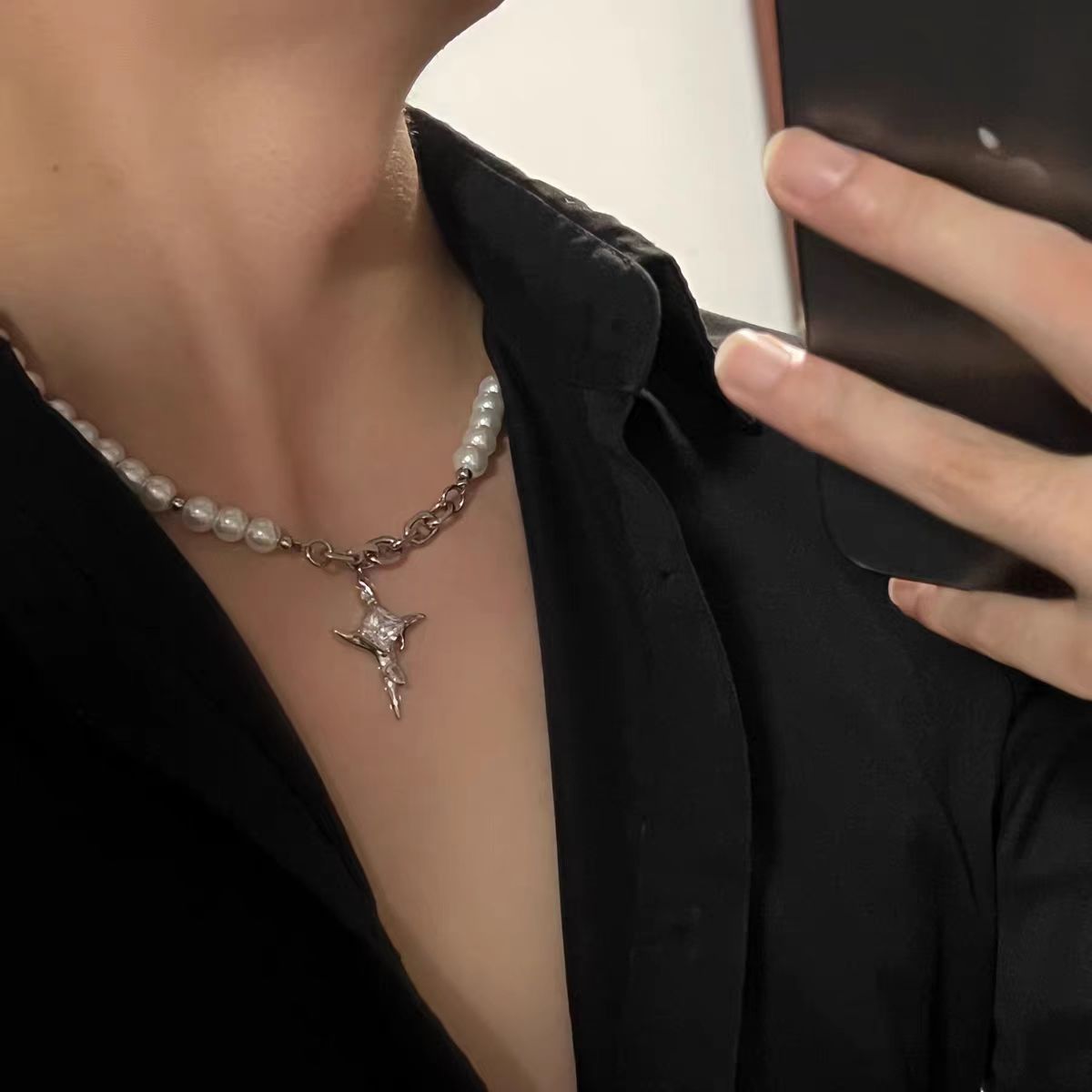 Multi-Layered Necklace Street Wear TikTok, IG, Kpop Jewelry