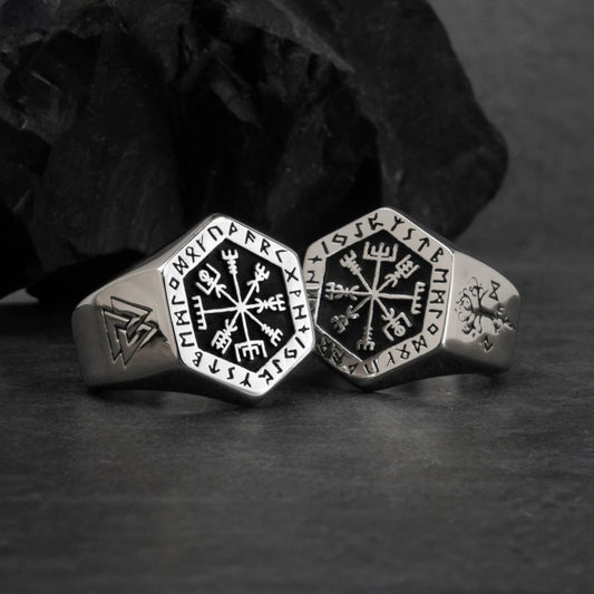 Viking Vegvisir Ruins Ring Norse Mythology