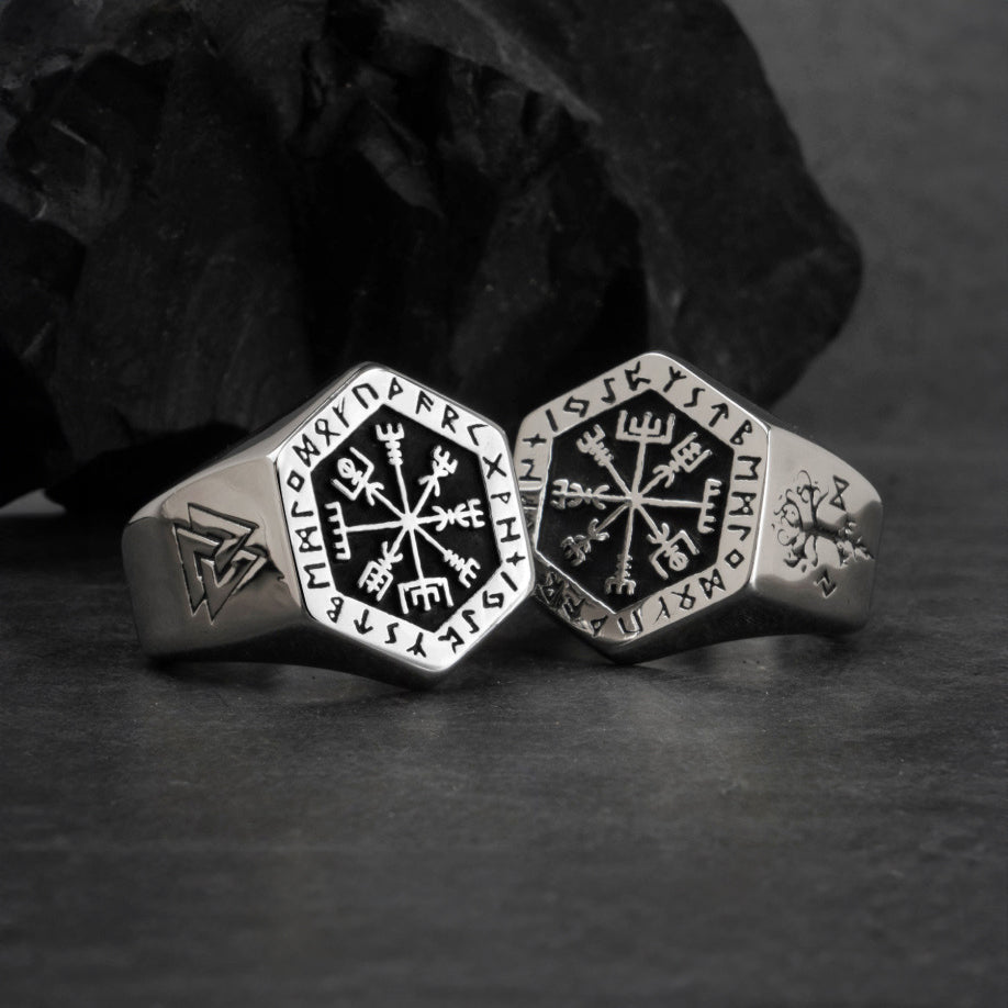 Viking Vegvisir Ruins Ring Norse Mythology – XY ELEMENT