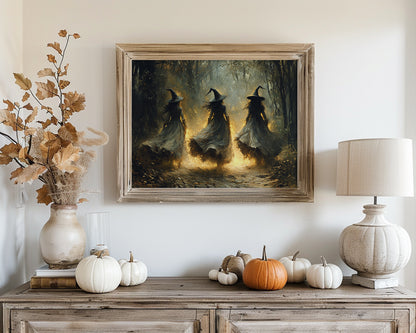 Witches in Woodland – 5:4 Ratio Canvas Wall Art