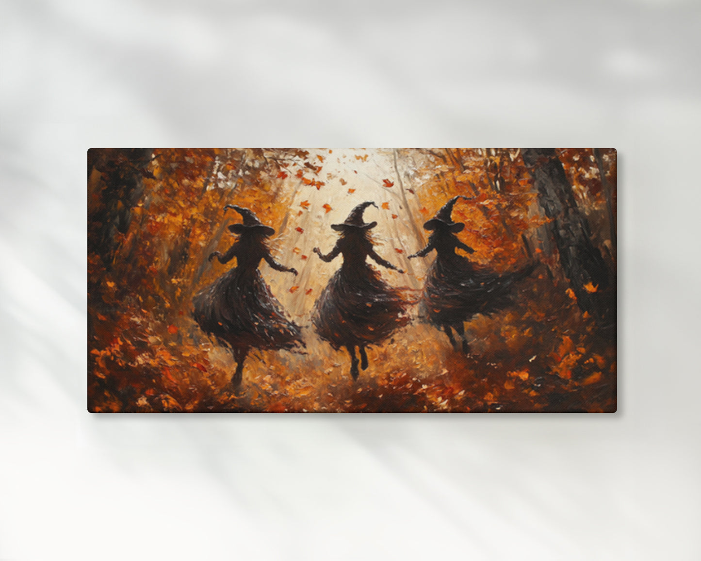 Witch Autumn Woodland Landscape – 2:1 Ratio Canvas Wall Art