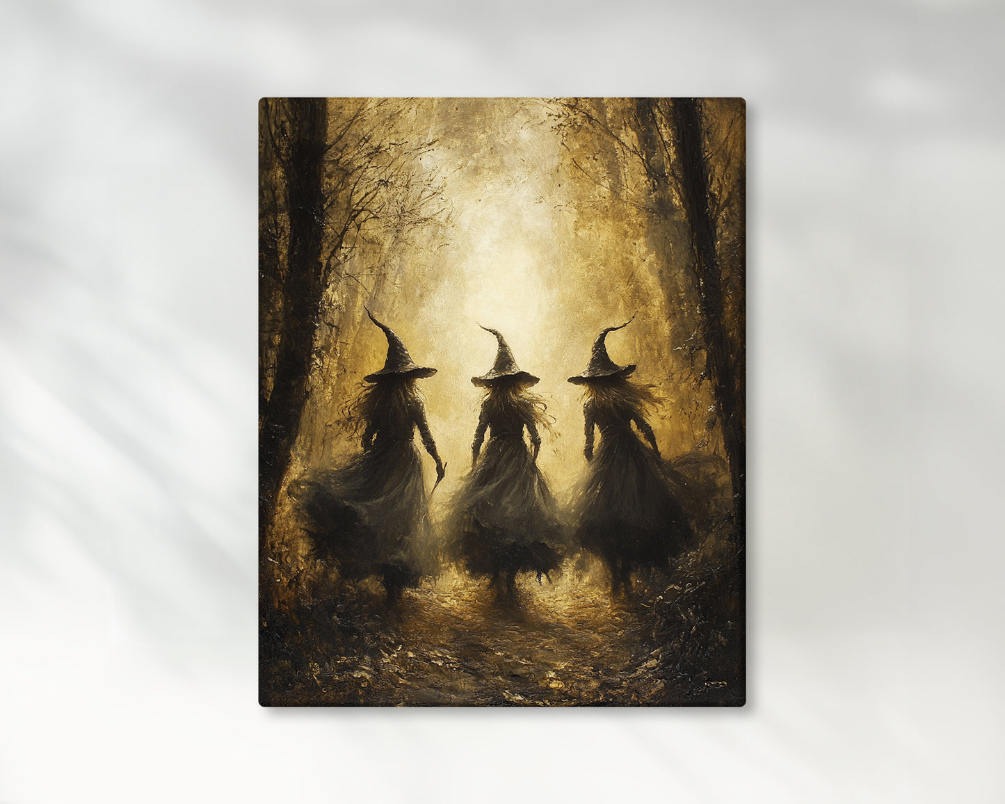 Witch in Autumn Woodland – 4:5 Ratio Canvas Wall Art