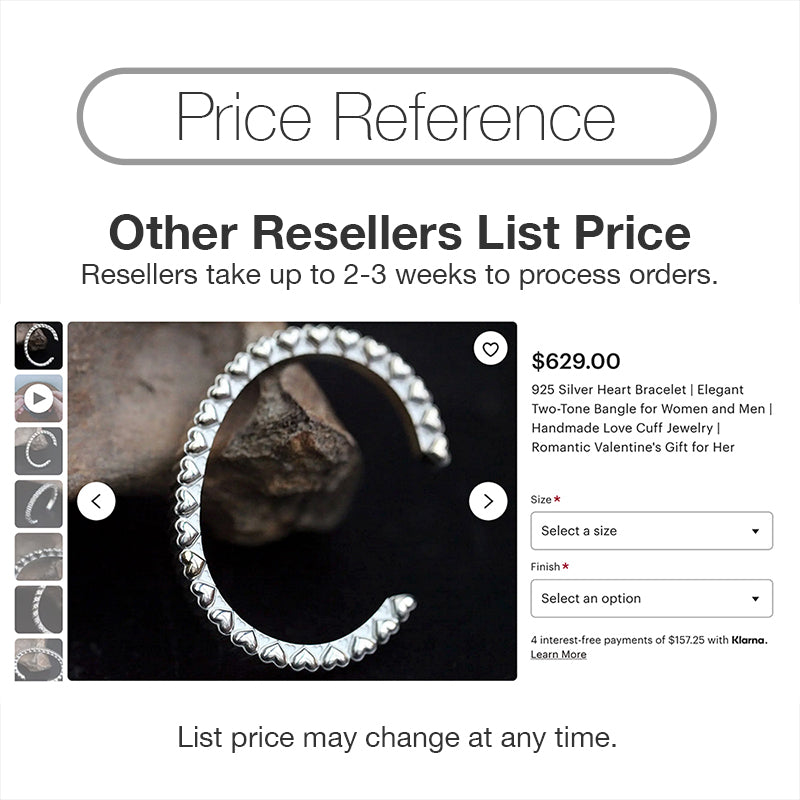 Silver Hearts Cuff Bracelet 18K Gold Accent Heart Bangle Bracelet