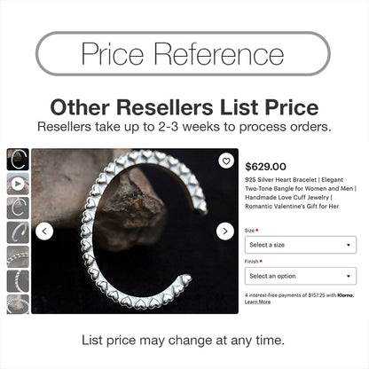 Silver Hearts Cuff Bracelet 18K Gold Accent Heart Bangle Bracelet