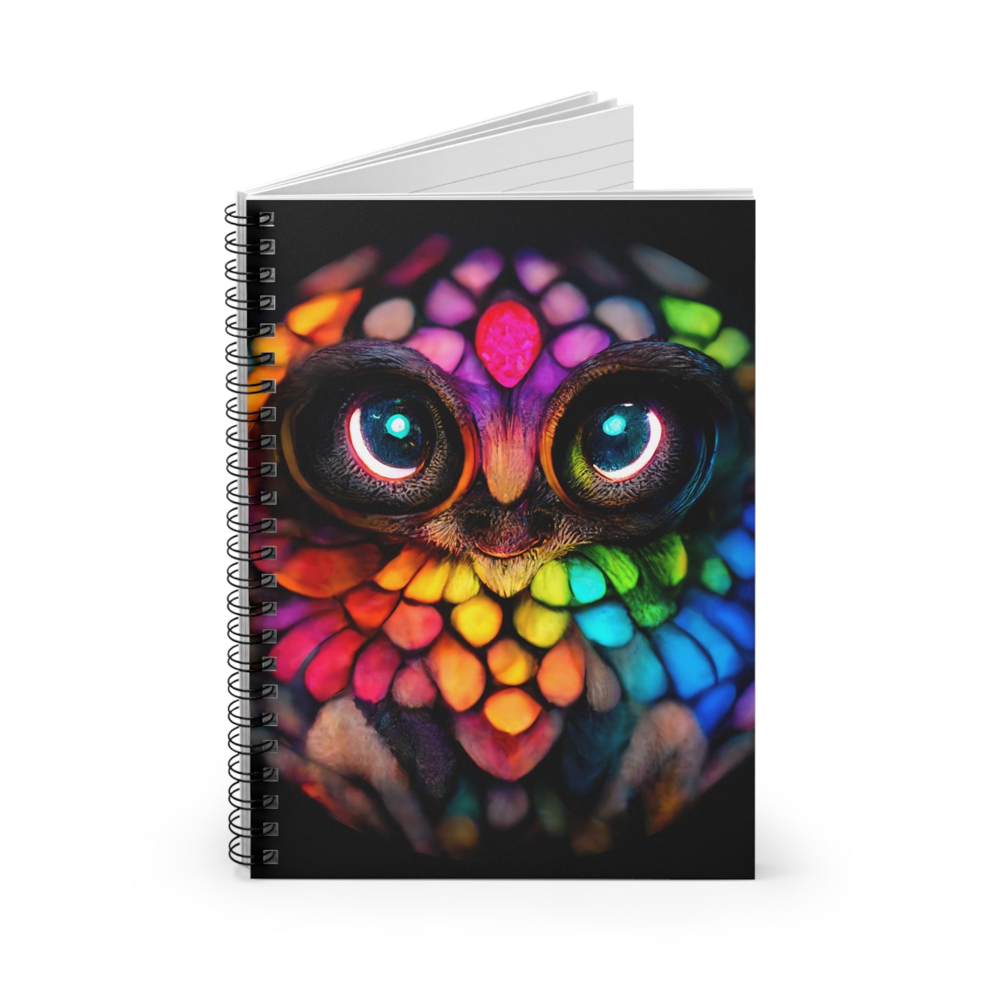 Abstract Colorful Owl Notebook