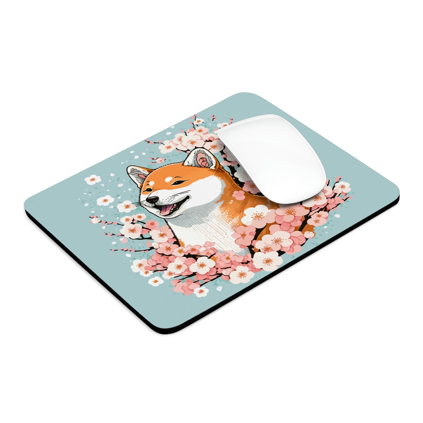 Cute Shibu Dog Sakura Blossom (2 Shapes)