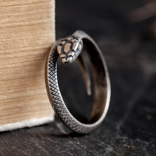 Snake Ring Wrapped Adjustable Ring