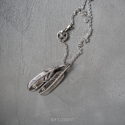 Takahashi Goro Style Stainless Steel Claw Feather Necklace