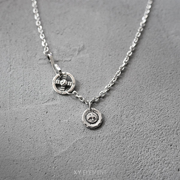 Stainless Steel Eagle Hook Cross Wheel Necklace Chain