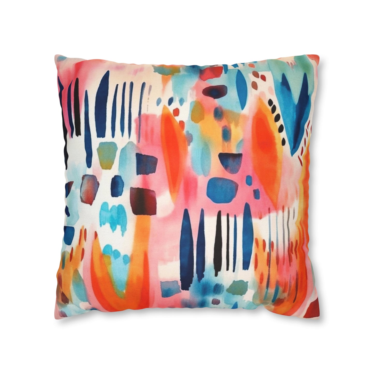 Boho Abstract Floral Throw Pillow Cover (04)