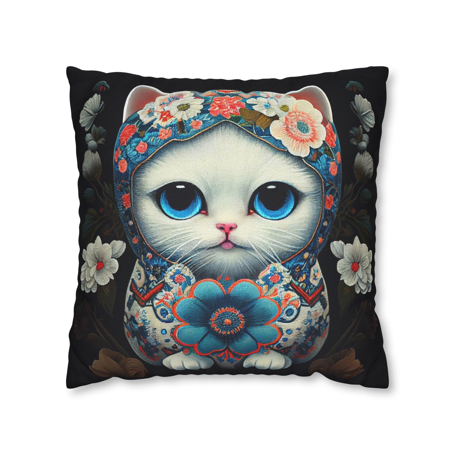 Matryoshka Cat Throw Pillow Cover (4)