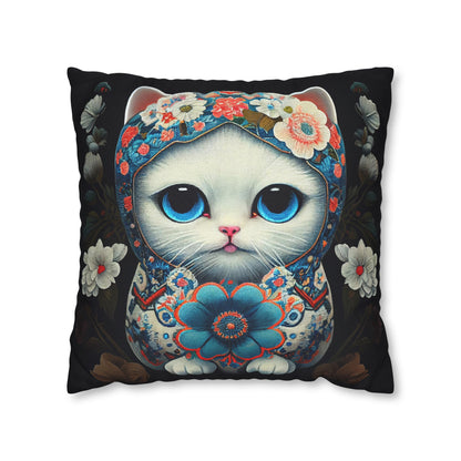 Matryoshka Cat Throw Pillow Cover (4)