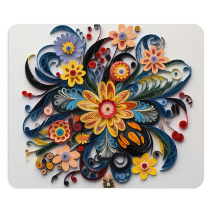 Folk Art Decorative Rosemaling Paper Quilling Mouse Pad (1) 2 Shapes