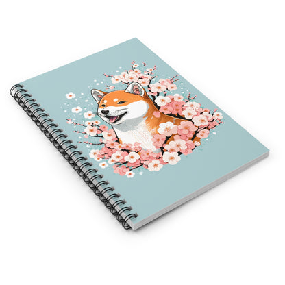 Adorable Shiba Inu Sakura Blossom Notebook