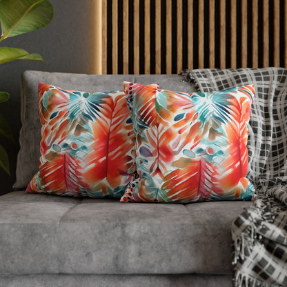 Boho Abstract Floral Throw Pillow Cover (02)
