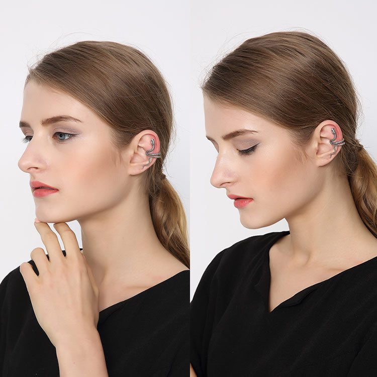 Sneak Earring Cuff Solid 925 Sterling Silver Unisex Ear Wrap Ear Cuff