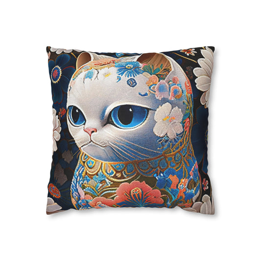 Matryoshka Cat Throw Pillow Cover (2)