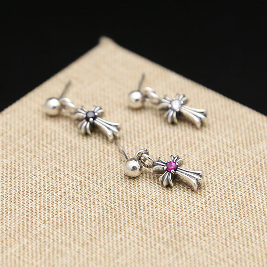 CH Cross with CZ Stud Earring - Vendors