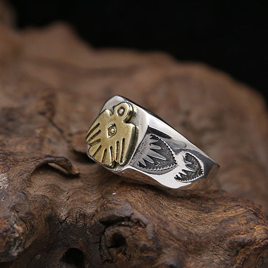 Thunderbird Native American Inspired Open Ring