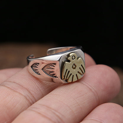 Thunderbird Native American Inspired Open Ring