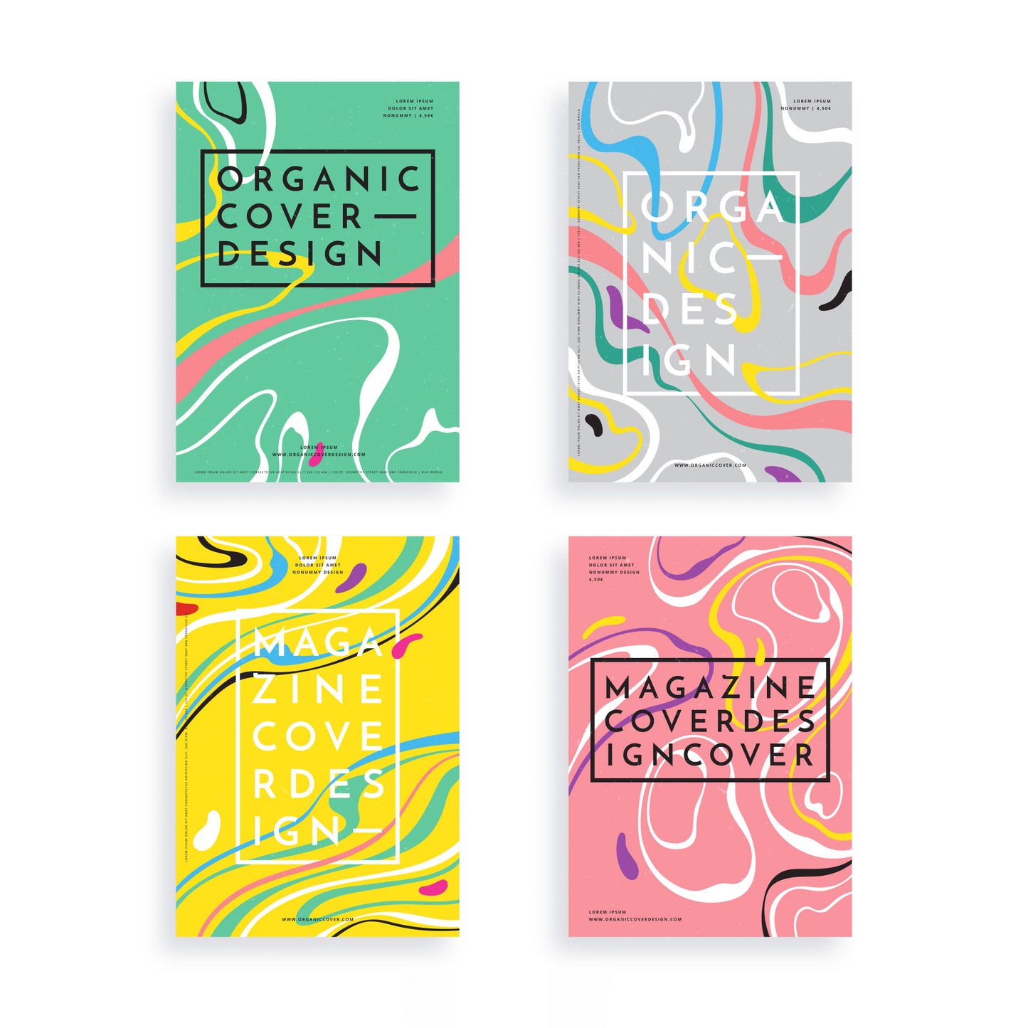 Cover Template Collection with Organic Shapes