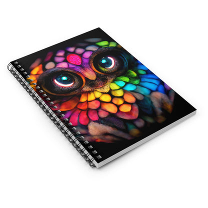 Abstract Colorful Owl Notebook